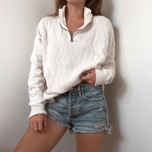 Vintage chunky knit quarter-zip